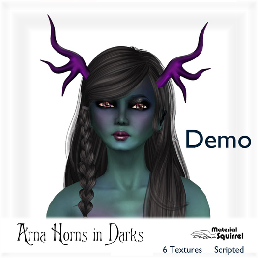 Arna Horns Dark Colors by Material Squirrel - Mesh Horns DEMO