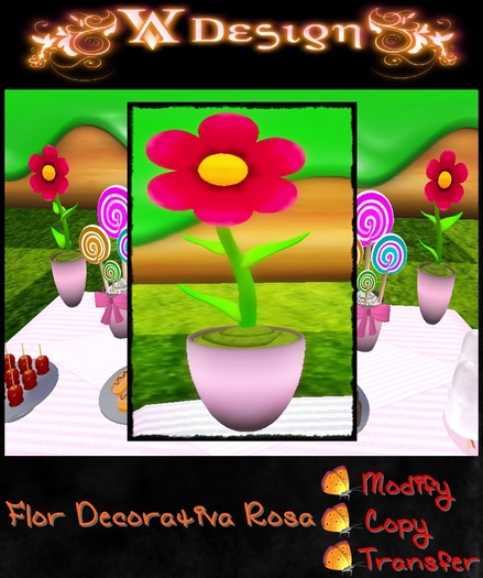 Embellishment Flower Vase (Pink)