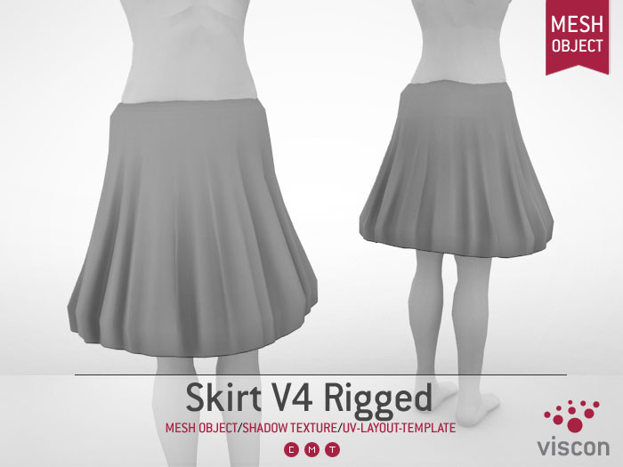Viscon* Mesh Skirt V4 Rigged