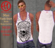 Heroes Art. Man Tank RockResurrection Sleavless Shirt Mesh Rigged