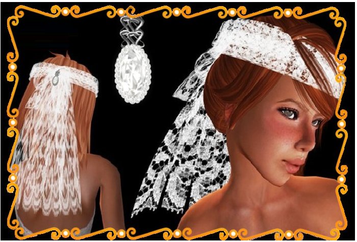 ! " Su Xue " Circlet HURREM Diamond Lace RESIZE white