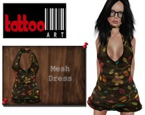 TattooArt rigged Mesh Dress Flower
