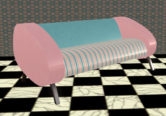 50s couch pink