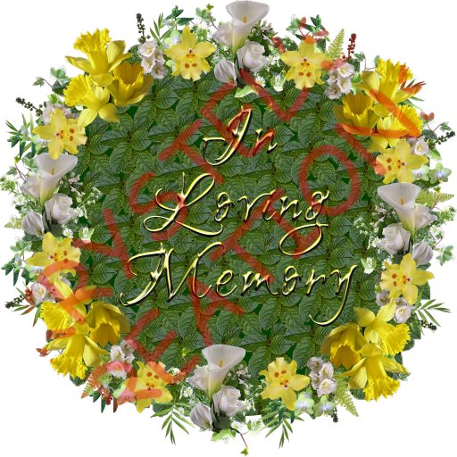 W7  In Loving Memory Yellow Floral Wreath (Rezz Me)