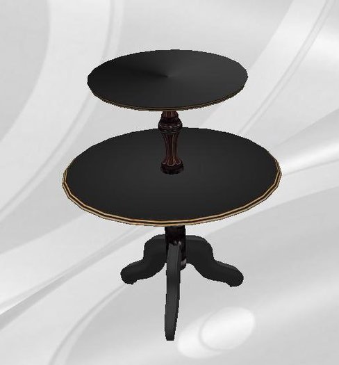 Two Tiered Goth Vintage Retro Table