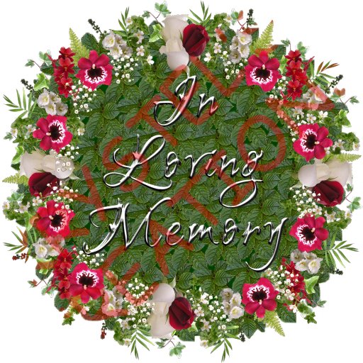 W14 In Loving Memory  Red Orchid Wreath (Rezz Me)