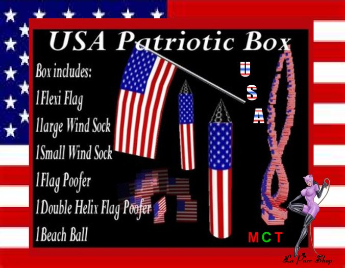 USA Patriotic Decorations Box