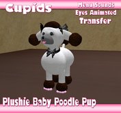 *CUPIDS* Cute Baby Poodle Dog White and Brown 