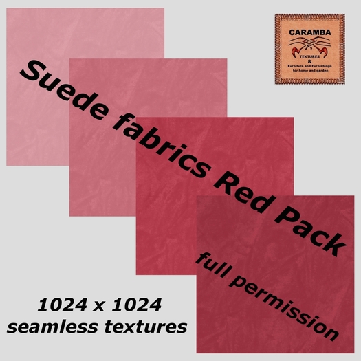 Suede fabrics red pack (textures)