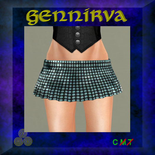 GenNirva - Flared mini sequins Teal