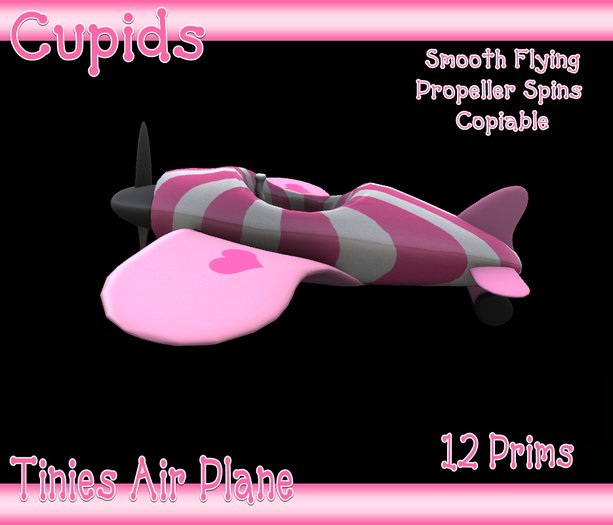 *CUPIDS* TINIES AIRPLANE PINK