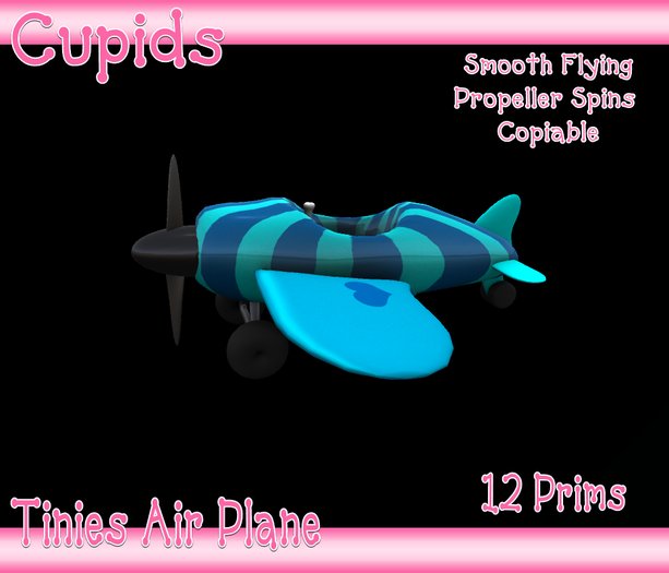 *CUPIDS* TINIES AIRPLANE BLUE