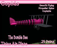 *CUPIDS*TINIES BUMBLE BEE AIRPLANE PINK