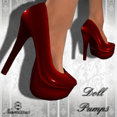 ~Narcissus~Doll Pumps Dark Red