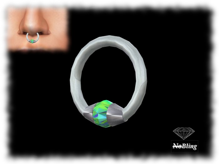 !NB!_NoBling: Septum Silver Emerald Boxed