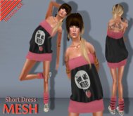 Heroes Art.- Woman Short Dress Apple Mesh Rigged Bubble Dress Woman BOX