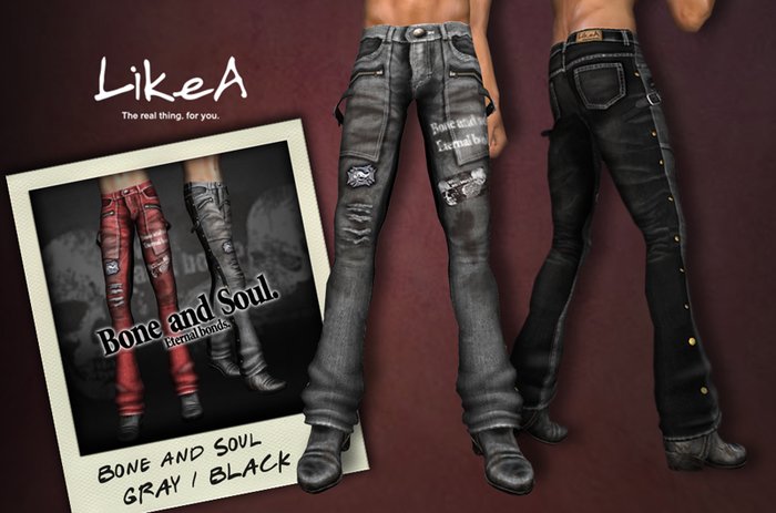::LikeA:: DENIM BONE&SOUL GRAY/BLACK