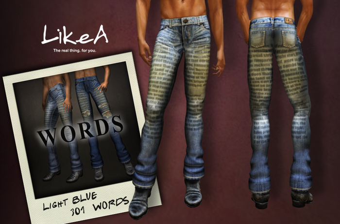 ::LikeA:: DENIM LIGHT BLUE 301-WORDS