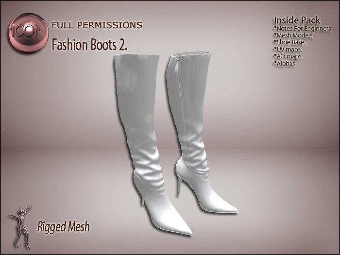 Full Perm Mesh Fashion Boots 2 For Creators