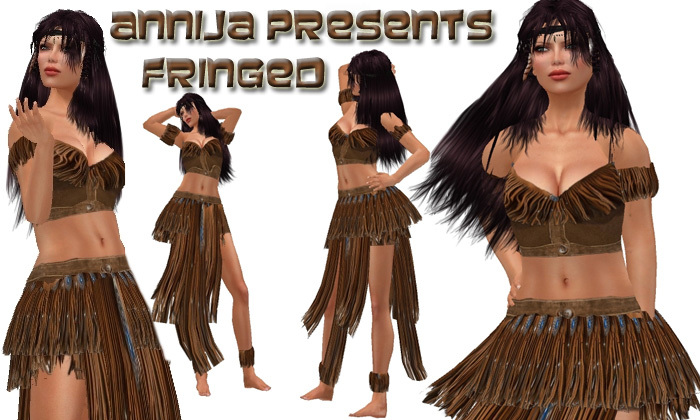 Fringed  suede dress