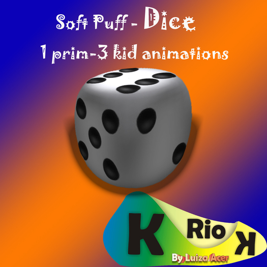 Soft Puff Dice-dado(white)