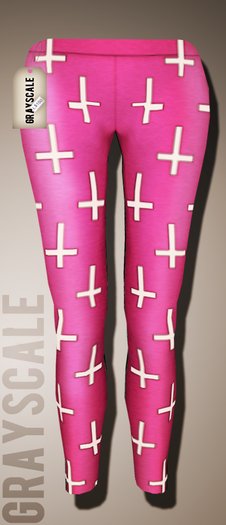 GRAYSCALE - Inverted Cross Leggings - Pink