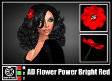 AD Flower Power Sculpted Bright Red Flower for Hair