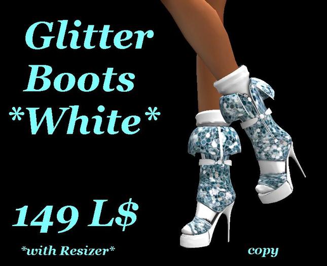 Glitter Boots White (boxed)