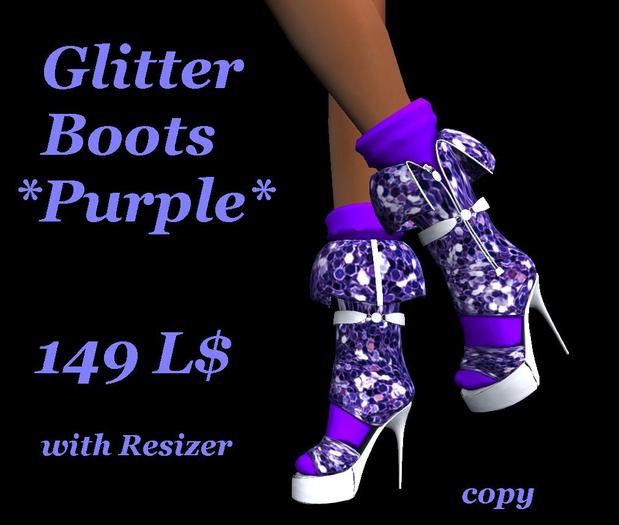 Glitter Boots Purple (boxed)