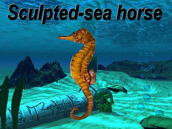 sculpted- -sea horse