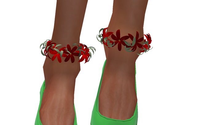 [su] dumping - Wedding Anklets DAISY Resize Red RL