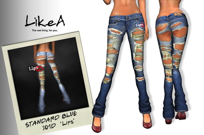::LikeA:: DENIM Std BLUE 301D "Lips"