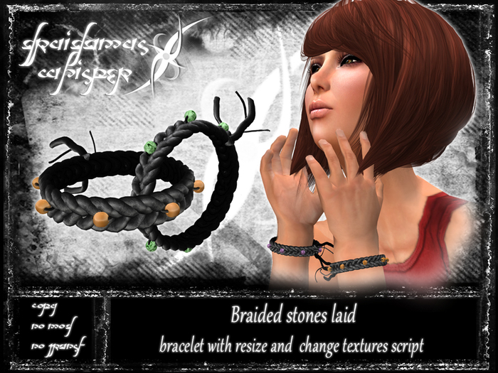 Druidamus Whisper - Braided stones laid - bracelets