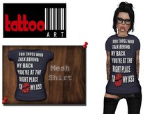 TattooArt Rigged Mesh Shirt  Kiss