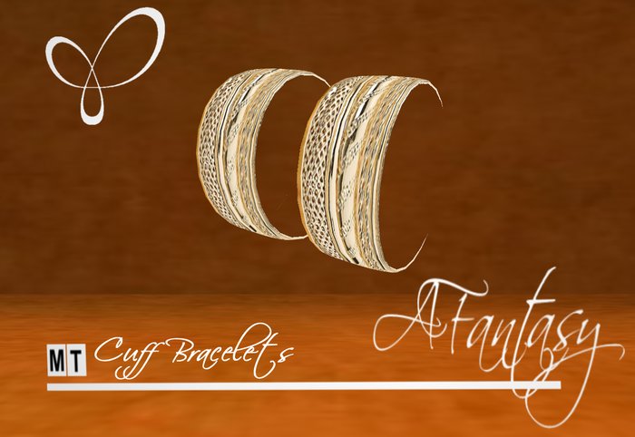 AFantasy Gold Cuff-Styled Bangle Bracelets