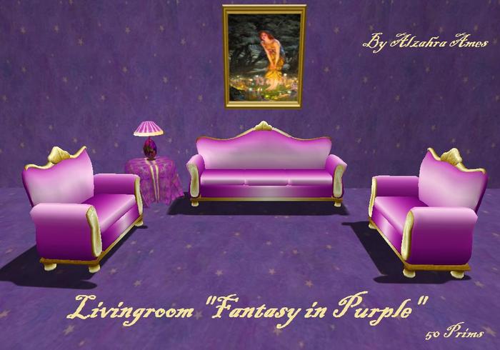 Livingroom Fantasy in Purple 