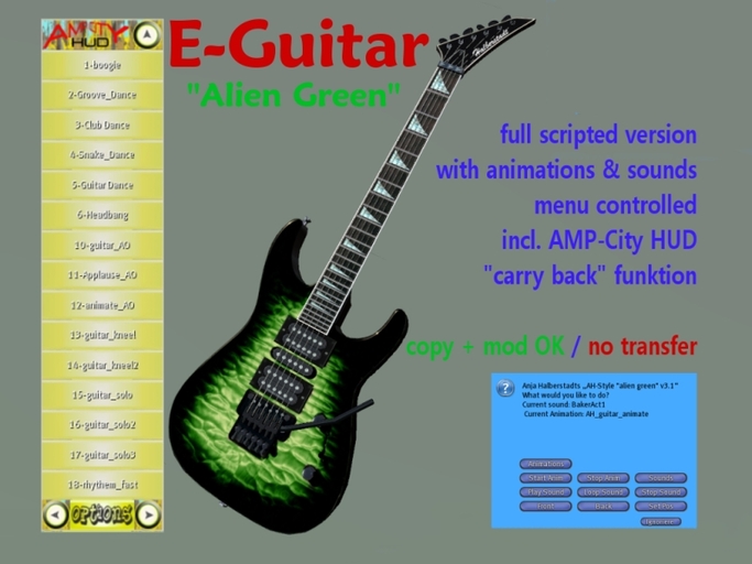 E-Guitar "Alien green"