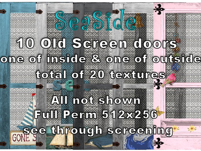 Old Screen Door Textures-Seaside
