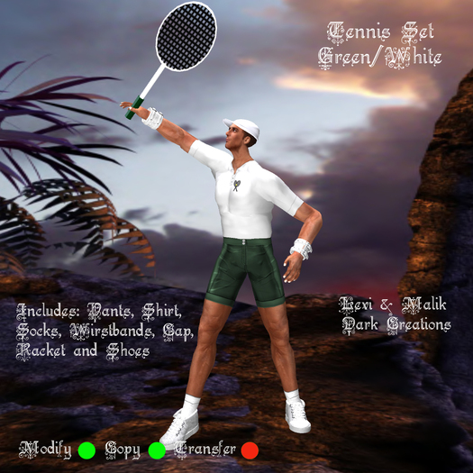 Tennis Set Green/White