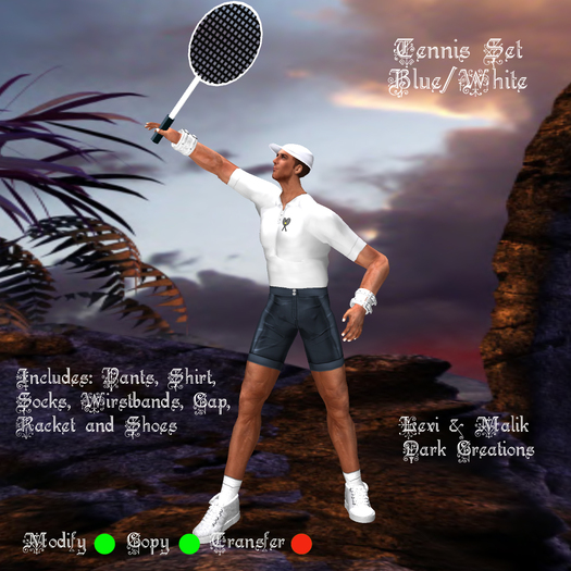 Tennis Set Blue/White