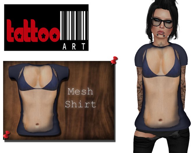 TattooArt Rigged Mesh Shirt  Naked