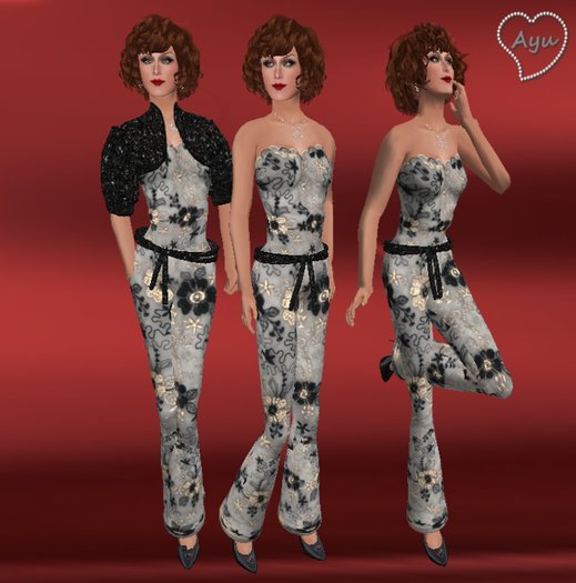 AYU Golden Black Pantsuit 