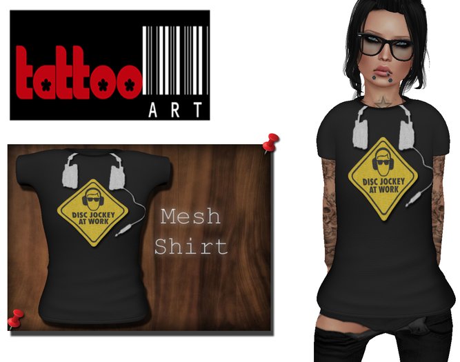 TattooArt Rigged Mesh Shirt  Work