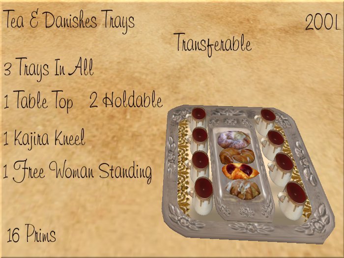 Tea & Danishes Trays-Boxed