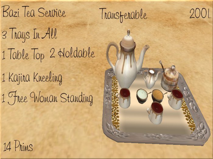 Bazi Tea Service Trays-Boxed