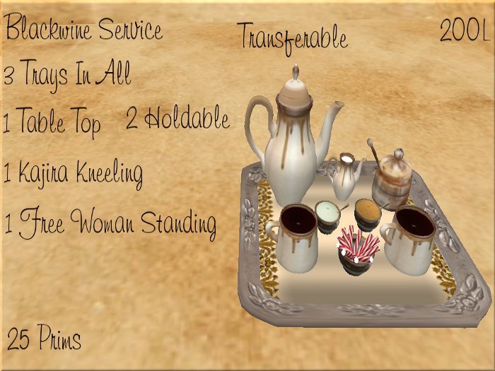 Blackwine Service Trays-Boxed