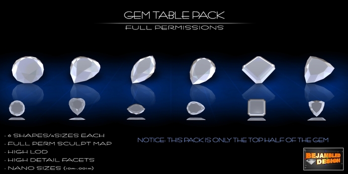 Full Perm Sculpted Gem Table Pack