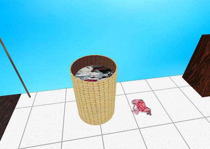 Laundry basket. worn undies