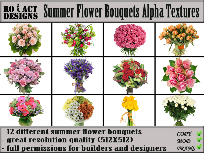 ..::RO!ACT::..DESIGNS 12 Summer Flower Bouquet Textures