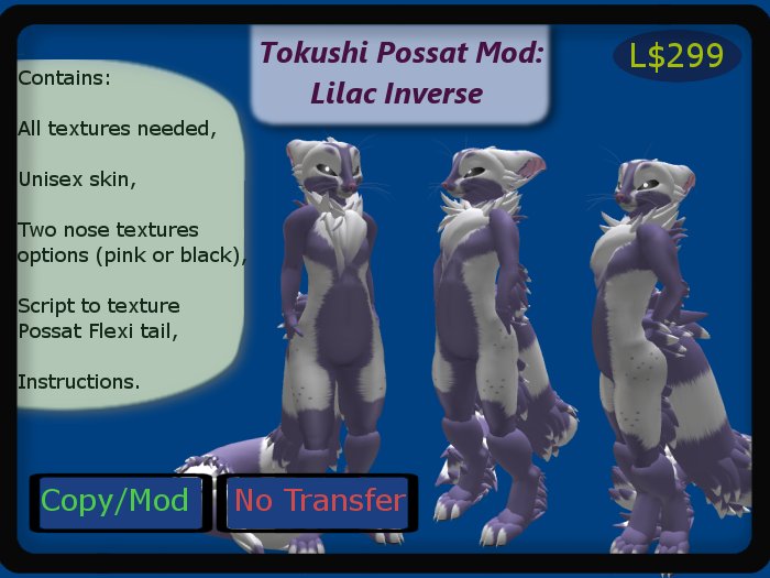 Lilac and White Possat, mod (boxed)